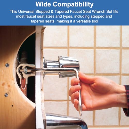 Universal Stepped & Tapered Faucet Seat Wrench Set for Danco 80439