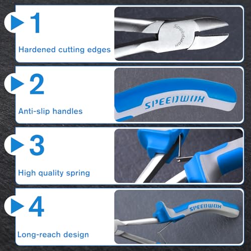 SPEEDWOX Long Reach Diagonal Pliers 6 Inches Wire Cutting Pliers - style: Diagonal Pliers