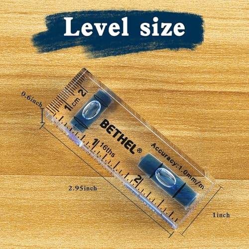 BETHEL Small Level Mini Bubble 90°/180°SpiritLevel,2.95 Inch Shatterproof Cross Check PocketLevel Picture Hanging Levels Tools for Machinist,Construction & Household - color: Blue