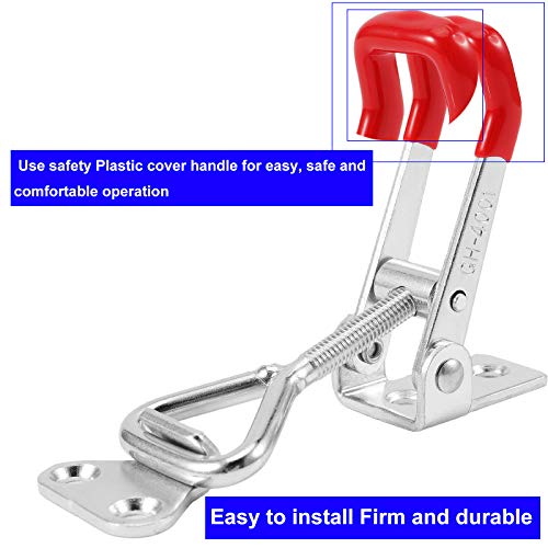 30 PCS 4001 Heavy Duty Quick Release Pull Latch Toggle Clamp, Clamps with 330 Lbs Holding Capacity for Cabinet Door Table Storage Box Home Office Factory - size: 30 Pack 4001