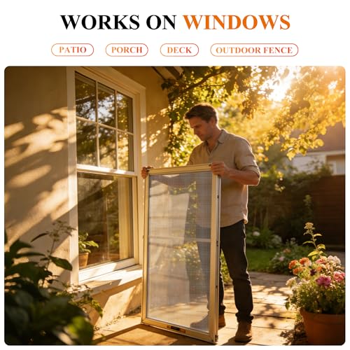 2PACK MAGZO Window&Door Screen Replacement Kit, 48''W x 99''L, Gray - color: Gray, size: 48"W x 99"L