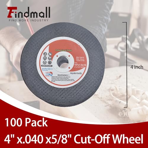 100 Pack 4" x.040 x5/8" Cut Off Wheel - Metal & Stainless Steel Thin Cutting Discs - size: 100pcs 4"*0.040"*5/8"