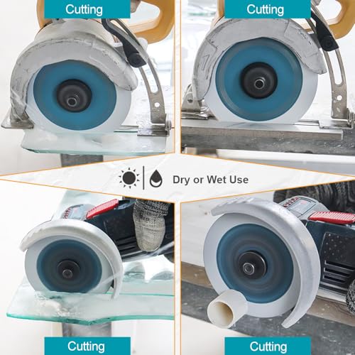 Glass Cutting Disc 3 Inch 4pcs Ultra-Thin Diamond Blade Wheel Diamond Cutting Disc for Glass Jade Wine Bottles Tile Ceramic Marble - size: Glass