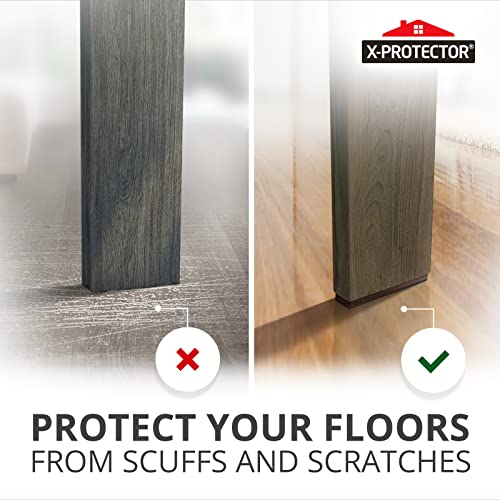 X-PROTECTOR Non-Slip Furniture Pads 8 PC 1”x 4” - Rubber Furniture Grippers - size: 8 Rectangular 1 x 4"