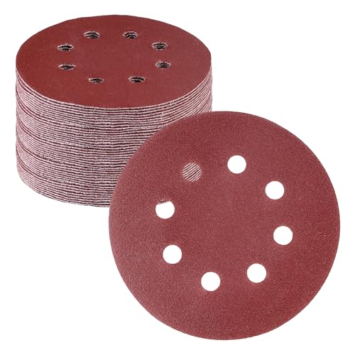 WORKPRO Sanding Discs, 5-Inch 220 Grit 8-Hole Hook and Loop, 50 Pack - style: 50PCS 5 Inch 220 Grit