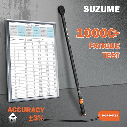 SUZUME 3/4 Torque Wrench Drive Loud Click (100-650 Ft.Lb/ 135.6-881.4 N.m) - size: 3/4"