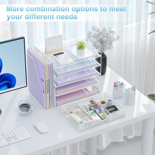 gianotter 5-Tier Desk Organizer with Drawers and File Holders - color: White, size: 5T
