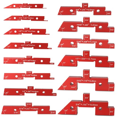 14Pcs Setup Blocks for Woodworking, Router Table Saw Accessories