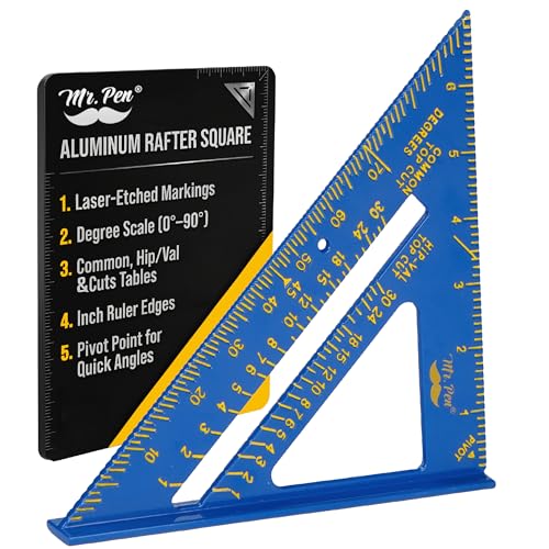 Mr. Pen- Rafter Square, 7 Inch, Blue, Aluminum Alloy, 7 Inch