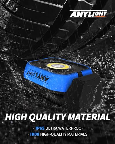 Led Work Light with 4 Modes, 1200LM Portable COB Magnetic Light - color: Blue