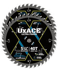 5-1/2-Inch 40-Tooth Circular Saw Blade with 10 mm Arbor, Ultra Finish Wood Cutting, Carbide Tip, Thin Kerf, for Plywood, MDF, OSB, Laminated, 2 Pack - size: 5-1/2", 3/8" Arbor, 40T, 2pc