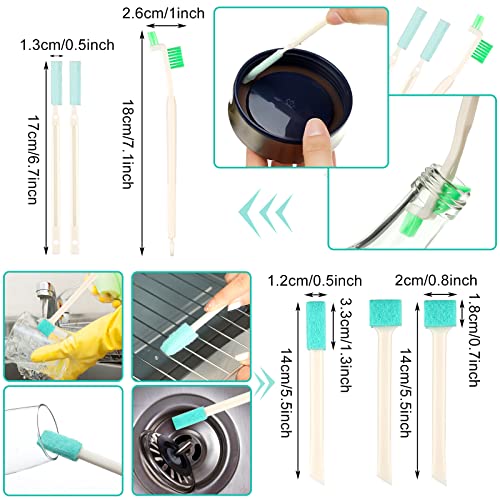 Nuenen 16 Pcs Small Household Cleaning Brushes for Deep Detail Cleaner