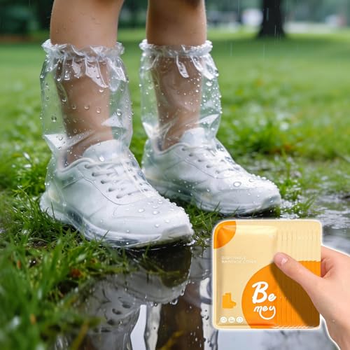 20 Pcs Individually Packaged Kids Waterproof Shoe Covers, Disposable Clear Kids Shoe Ponchos, Anti-Slip Plastic Kids Rain Shoe Covers, Perfect for Kids, Small Feet & Disney Trips (Kids, 20Pcs) - size: Kids S 20Pcs