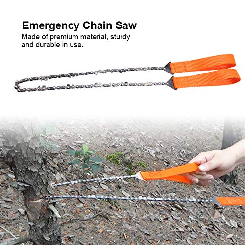 Pocket Chainsaw, Portable Camping Wire Chain Folding Hand Survival Chainsaw with Paracord Survival Bracelet for