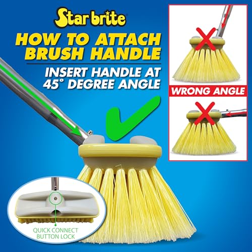 STAR BRITE 8" Heavy Duty Stiff Wash Brush - color: White, size: Standard 8" Brush