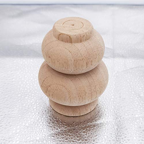 Wood Furniture Legs 4 Inch Sofa Couch Chair Ottoman Loveseat Cabinet Legs Replacement Feet Unfinished Bun Foot Pack of 4