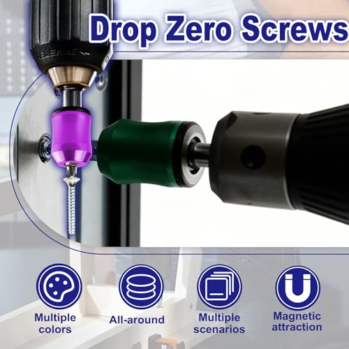 10 Pack Magnetic Screw Ring, Magnetic Screw Holder for Drill, Screwdriver Head Magnetic Ring, for Drill Tools, Mechanics, Carpenters, Household Repairs