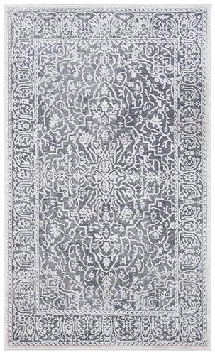 SAFAVIEH Reflection Accent Rug 2'3"x3', Dark Grey & Cream RFT670B - color: Dark Grey/Cream, size: 2'3" x 3' (Rectangular)