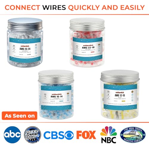 White Solder Seal Wire Connectors AWG 26-24 100pcs Heat Shrink Waterproof Electrical Butt Connectors, Insulated Solder Sleeve Wire Terminals Kit for Automotive Marine Wiring, No Crimp Required - color: White