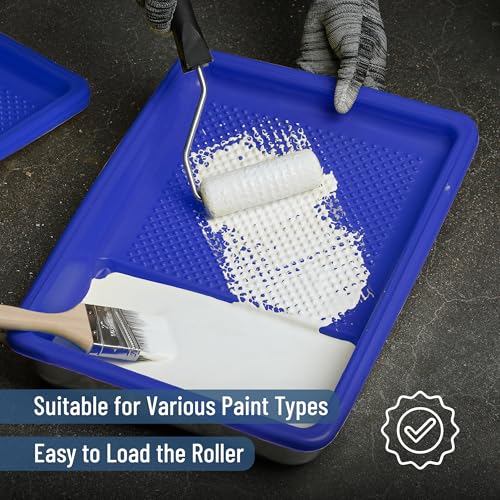 Bates- Paint Tray Liner, 9 Inch, 10 pcs, Dark Blue Paint Pans Trays, Plastic Paint Tray, Roller Tray Liners - color: Dark Blue, size: 10 Pack 9 Inch