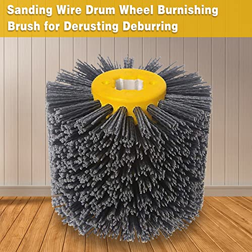 Shinboc 4.7 x 4 Inch Surface Conditioning Tool, 60 Grit Nylon Drawing Wheel - style: 60 Grit