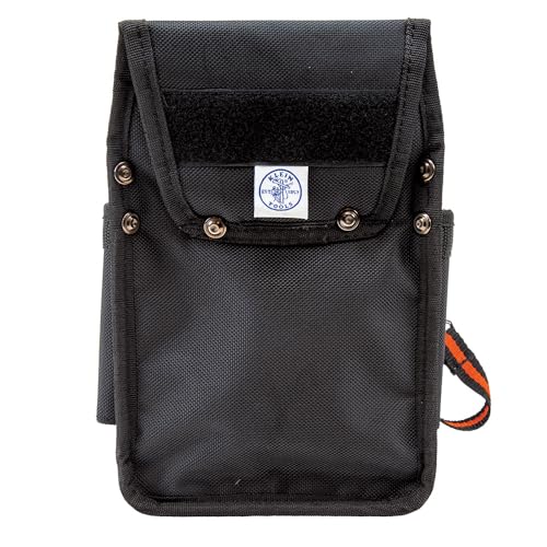 Klein Tools 5241 Tool Pouch, Tradesman Pro Tool Pouch with Electrical Tape Thong and Heavy Duty Reinforced Bottoms, 6-Pocket - style: 6-Pocket Pouch