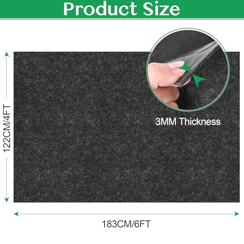 ToLanbbt Outdoor Storage Shed Floor Mat, 6 x 4 FT Waterproof Carport Mat, Washable Furniture Pad with Non Slip Backing for Dust, Oil, Protection, Storage Shed Not Included - size: 6 x 4 FT