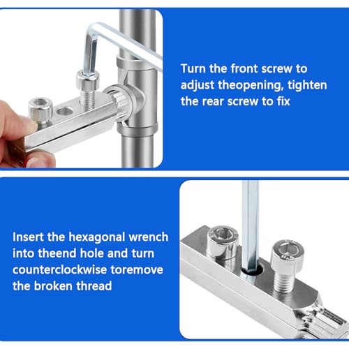 Basin Wrench & Broken Pipe Extractor Tool Set, Plumber Tool for Tight Space