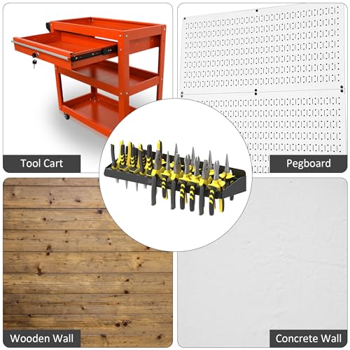 UNITEDPOWER Pliers Holder, Wall Mount Storage Rack Organizer for Workshop, Shed, Garage, Home, Stores up to 12 Pliers or Small Tools - style: Pliers Holder