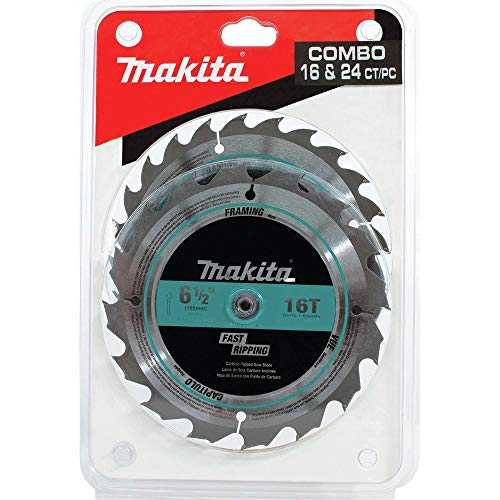 Makita T-01426 2 Pc. 6-1/2" Carbide-Tipped Circular Saw Blade Set - style: 24T & 16T