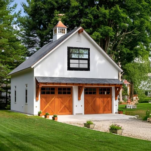 2 Pack Shed Windows, Chicken Coop Windows, 24" x 24" Black - color: Black, size: 24" x 24"