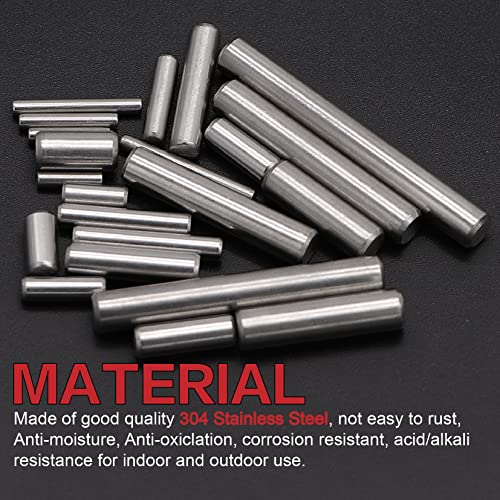220Pcs 304SS Dowel Pin Assortment Kit M2-M5 Shelf Support Pins - size: M2/M3/M4/M5
