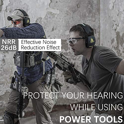 PROHEAR 016 NRR 26dB Shooting Ear Protection, Slim Passive Earmuffs - color: Black D