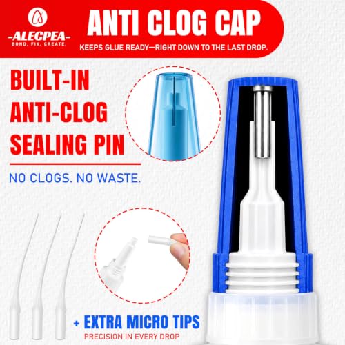 ALECPEA Wood Glue, Thin CA Glue for Wood, 30g with 3 Droppers | Fast 15 Second Set, 12-Hour Full Cure, Deep-Grain Flow For Furniture, Models, Crafts, And Bamboo - color: Wood Glue