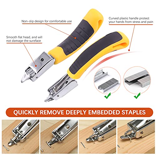 Tanstic 4Pcs Nail Puller and Staple Remover Tool Set, Including 7'' End Cutting Plier, Tack Lifter, Carpet Remover for Furniture, Floor, Wall, Car, Photo, Frame, Wooden Case, Carton