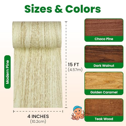 ECOHomes Wood Grain Repair Tape (Modern Pine, 4 Inch x 15 Feet) - color: Modern Pine, size: 4 Inch By 15 Ft