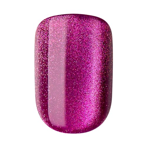 Kiss colorFX by Impress Press On Nails, Levels, 30 No Glue Peel and Stick Nails Kit with IMPROVED Adhesive, Pink Squoval Chrome Effect, Includes Prep Pad, Manicure Stick & Mini File