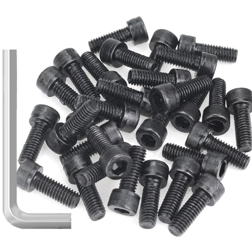 35 Pieces M6 x 16mm Socket Head Cap Screws, Thread Pitch 1.0mm, Sutemribor M6 Black Screws, 12.9 Grade Alloy Steel, Black Oxide Finish, Fully Threaded - size: M6 x 16mm, style: Socket Head