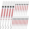 20 PCS Long Head Deep Hole Marker Pens,20mm Long Nib Marker,Longs Nose Markers,Waterproof Construction Markers Marking Tool,Permanent Markers Carpenter Ink marker Pens,Metal marking Pens,Black - color: 20PCS-20MM Black