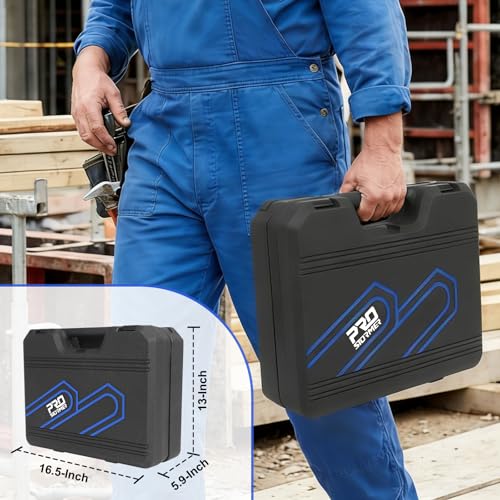 Prostormer 369-Piece Drill Tool Sets Combo Kit, Blue - color: Blue