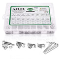 1200pcs M2/M2.5/M3/M4 hex Socket Head Cap Screws Bolts Nuts Washers Assortment Kit, 304 Stainless Steel Metric Screw Set, Small Bolts and Nuts Kit - size: sllver 1200pcs hex socket haed cup screw