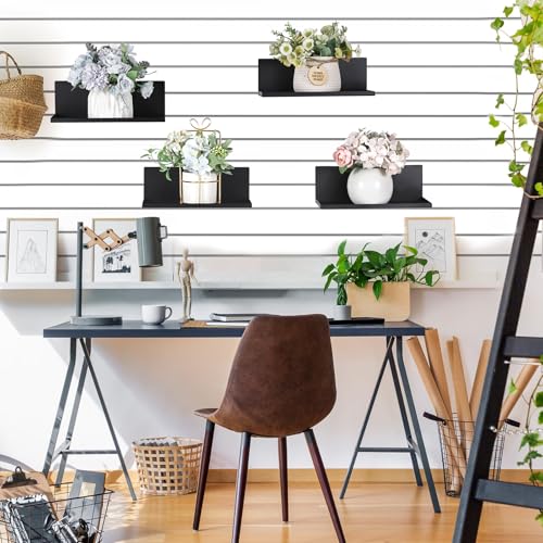 Kokone 6 Pack Metal Magnetic Pegboard Shelves with Lip Around The Edge - color: With Edges