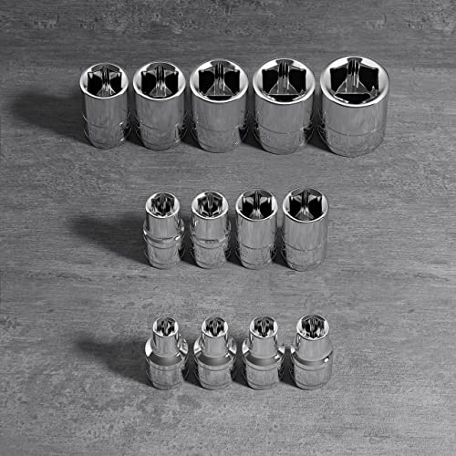 Olsa Tools 1/4-Inch Drive SAE Deep Socket Set - 13pc - color: Sae Shallow, size: 13pc, 1/4-Inch Drive