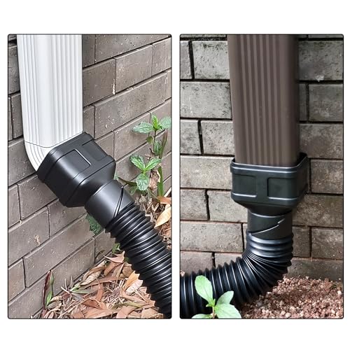 Prestantious 7ft Long Gutter Downspout Extensions Downspout Extender Pipe - color: 1-Pack, Black