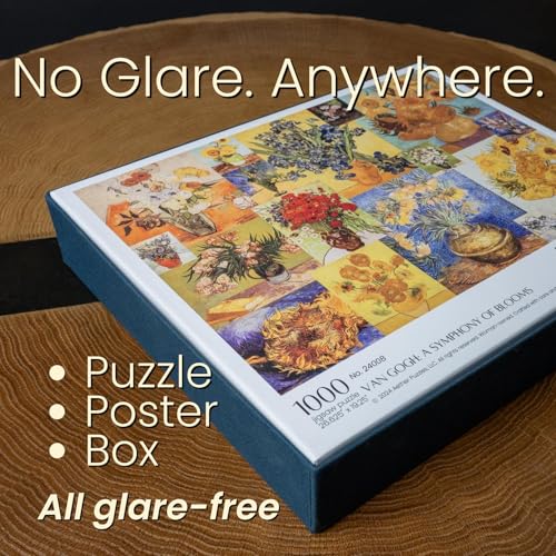 A Symphony of Blooms Fine Art Puzzle, Premium 1000 Piece Jigsaw Puzzle for Adults, Glare-Free, Soft-Touch Puzzles, Made in USA, 26.6" x 19.25" - color: Van Gogh: a Symphony of Blooms