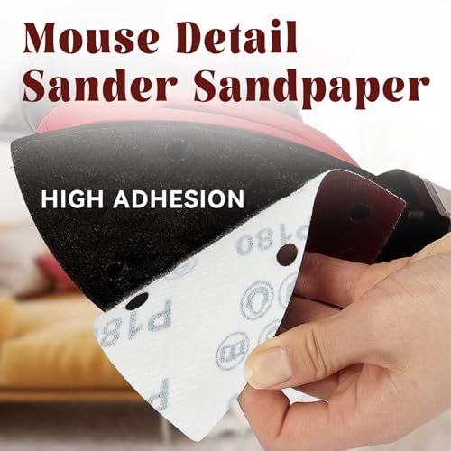 60 Pcs 180 Grit Mouse Sandpaper, Aluminum Oxide Mouse Sanding Pads - size: 180 Grit