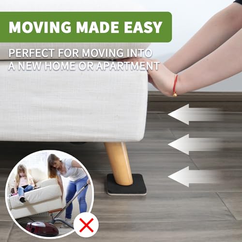 Felt Furniture Sliders for Hardwood Floors 8 PCS, 5" Beige - size: 8 PCS 5'' Beige