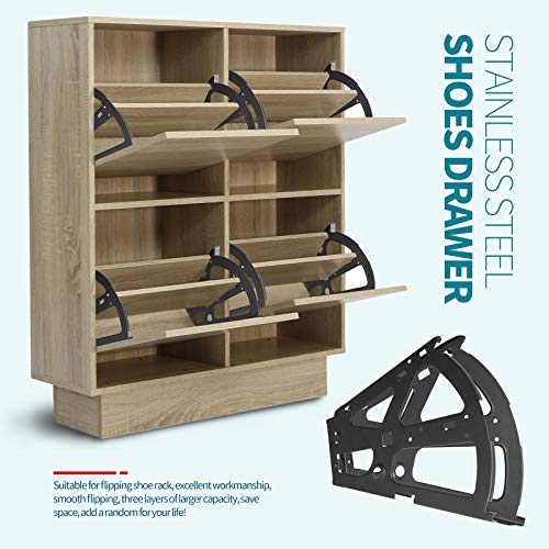 2 Layers Shoes Drawer Cabinet Hinges Flip Frames, Black, 1 Pair - color: Black, size: 2 Layers