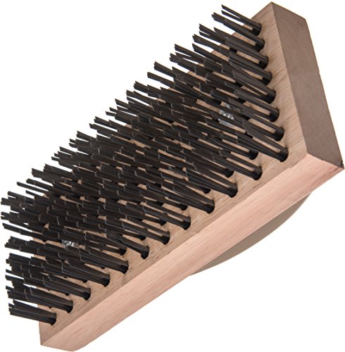 Carlisle FoodService Products 4067600 Ergonomic Steel Butcher Block Scratch Brush, 9-3/8” 1EA (Pack of 12) - size: 1 EA (Pack of 12)