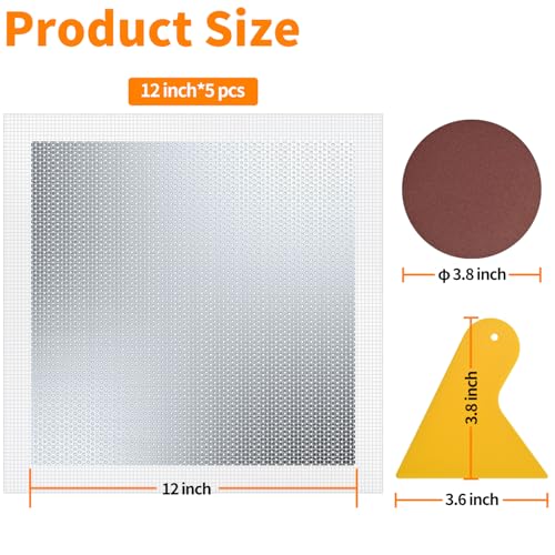 Wall Patch Drywall Repair Kit, 12 x 12 Inch, Self-Adhesive Mesh Patch, Permanently Repairs Damaged Large Walls Hole and Ceilings - size: 12in